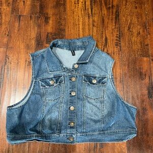Highway Jeans cropped denim vest size 1x